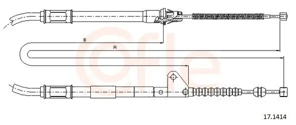 Seilzug, Feststellbremse hinten rechts COFLE 17.1414