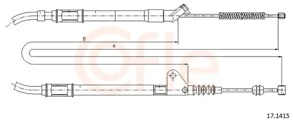 Seilzug, Feststellbremse hinten links COFLE 17.1415