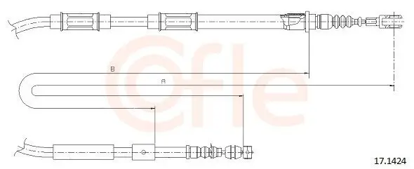 Seilzug, Feststellbremse hinten links COFLE 17.1424
