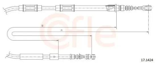 Seilzug, Feststellbremse hinten links COFLE 17.1424 Bild Seilzug, Feststellbremse hinten links COFLE 17.1424