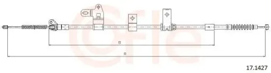 Seilzug, Feststellbremse hinten links COFLE 17.1427 Bild Seilzug, Feststellbremse hinten links COFLE 17.1427