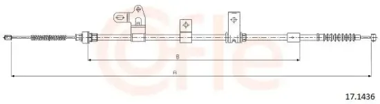 Seilzug, Feststellbremse hinten links COFLE 17.1436 Bild Seilzug, Feststellbremse hinten links COFLE 17.1436