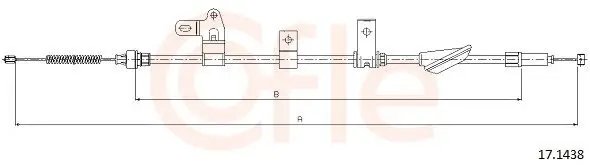 Seilzug, Feststellbremse hinten links COFLE 17.1438