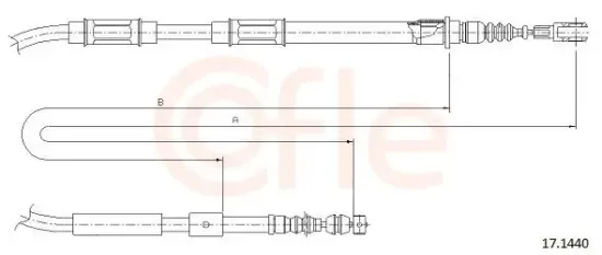 Seilzug, Feststellbremse hinten links COFLE 17.1440 Bild Seilzug, Feststellbremse hinten links COFLE 17.1440