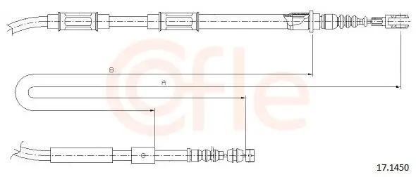 Seilzug, Feststellbremse hinten rechts COFLE 17.1450