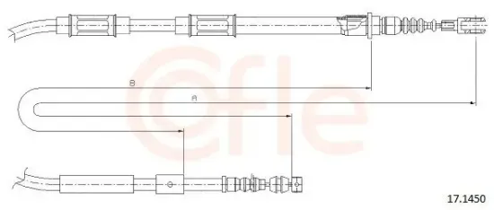 Seilzug, Feststellbremse hinten rechts COFLE 17.1450 Bild Seilzug, Feststellbremse hinten rechts COFLE 17.1450