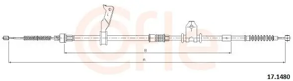 Seilzug, Feststellbremse hinten links COFLE 17.1480
