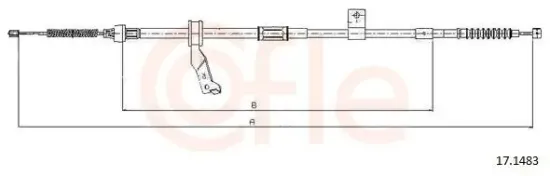 Seilzug, Feststellbremse hinten rechts COFLE 17.1483 Bild Seilzug, Feststellbremse hinten rechts COFLE 17.1483