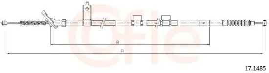 Seilzug, Feststellbremse hinten rechts COFLE 17.1485 Bild Seilzug, Feststellbremse hinten rechts COFLE 17.1485