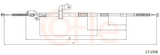 Seilzug, Feststellbremse hinten links COFLE 17.1558 Bild Seilzug, Feststellbremse hinten links COFLE 17.1558