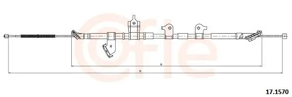 Seilzug, Feststellbremse hinten rechts COFLE 17.1570