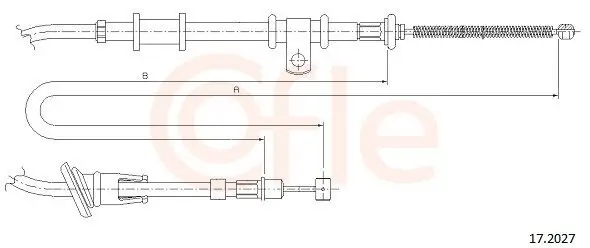 Seilzug, Feststellbremse hinten rechts COFLE 17.2027