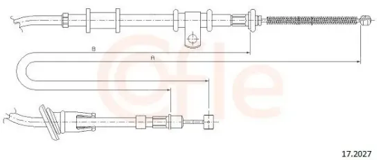 Seilzug, Feststellbremse hinten rechts COFLE 17.2027 Bild Seilzug, Feststellbremse hinten rechts COFLE 17.2027