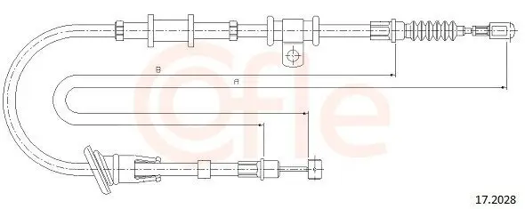 Seilzug, Feststellbremse hinten links COFLE 17.2028