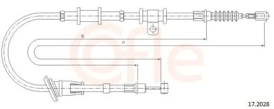 Seilzug, Feststellbremse hinten links COFLE 17.2028 Bild Seilzug, Feststellbremse hinten links COFLE 17.2028