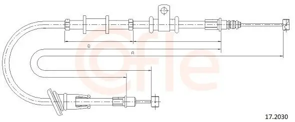 Seilzug, Feststellbremse hinten links COFLE 17.2030