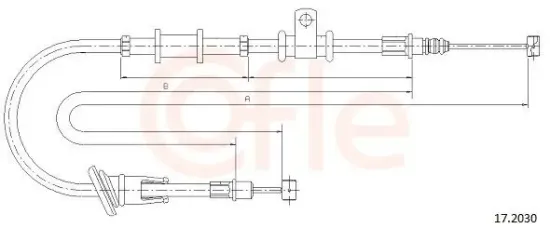 Seilzug, Feststellbremse hinten links COFLE 17.2030 Bild Seilzug, Feststellbremse hinten links COFLE 17.2030