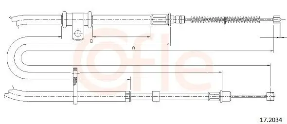 Seilzug, Feststellbremse hinten links COFLE 17.2034
