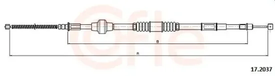 Seilzug, Feststellbremse hinten links COFLE 17.2037 Bild Seilzug, Feststellbremse hinten links COFLE 17.2037