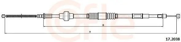 Seilzug, Feststellbremse hinten rechts COFLE 17.2038