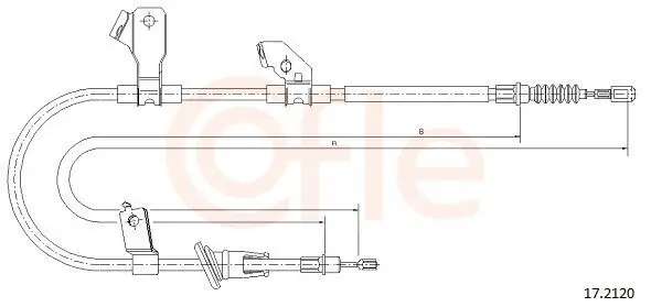 Seilzug, Feststellbremse hinten links COFLE 17.2120