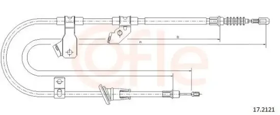 Seilzug, Feststellbremse hinten rechts COFLE 17.2121 Bild Seilzug, Feststellbremse hinten rechts COFLE 17.2121
