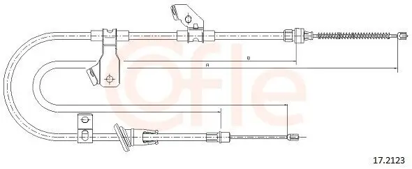 Seilzug, Feststellbremse hinten rechts COFLE 17.2123