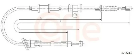 Seilzug, Feststellbremse hinten links COFLE 17.2211 Bild Seilzug, Feststellbremse hinten links COFLE 17.2211