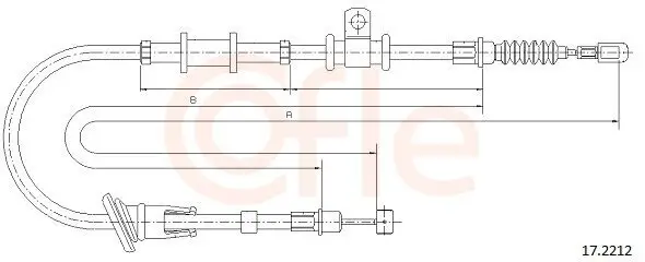 Seilzug, Feststellbremse hinten rechts COFLE 17.2212
