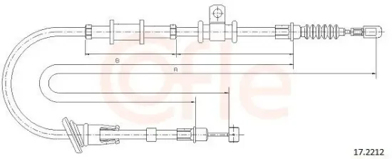 Seilzug, Feststellbremse hinten rechts COFLE 17.2212 Bild Seilzug, Feststellbremse hinten rechts COFLE 17.2212