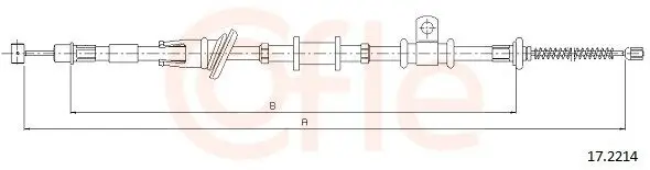 Seilzug, Feststellbremse hinten rechts COFLE 17.2214