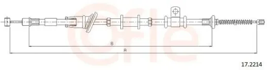 Seilzug, Feststellbremse hinten rechts COFLE 17.2214 Bild Seilzug, Feststellbremse hinten rechts COFLE 17.2214