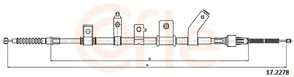 Seilzug, Feststellbremse hinten links COFLE 17.2278
