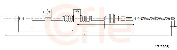 Seilzug, Feststellbremse hinten rechts COFLE 17.2296