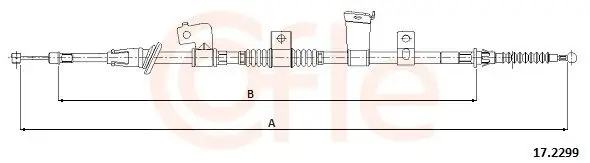 Seilzug, Feststellbremse hinten links COFLE 17.2299