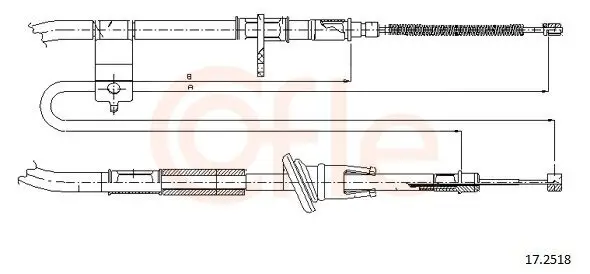 Seilzug, Feststellbremse hinten links COFLE 17.2518