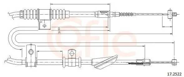 Seilzug, Feststellbremse hinten links COFLE 17.2522
