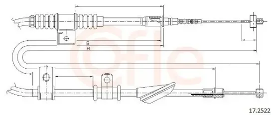 Seilzug, Feststellbremse hinten links COFLE 17.2522 Bild Seilzug, Feststellbremse hinten links COFLE 17.2522