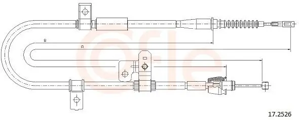 Seilzug, Feststellbremse hinten links COFLE 17.2526