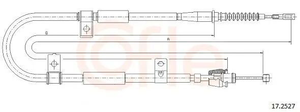 Seilzug, Feststellbremse hinten rechts COFLE 17.2527