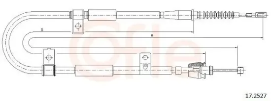 Seilzug, Feststellbremse hinten rechts COFLE 17.2527 Bild Seilzug, Feststellbremse hinten rechts COFLE 17.2527