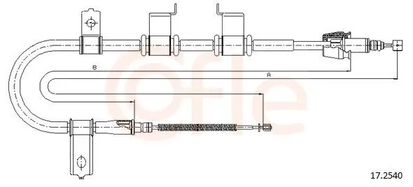 Seilzug, Feststellbremse hinten links COFLE 17.2540