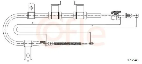 Seilzug, Feststellbremse hinten links COFLE 17.2540 Bild Seilzug, Feststellbremse hinten links COFLE 17.2540