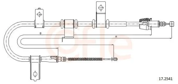 Seilzug, Feststellbremse hinten rechts COFLE 17.2541