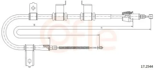 Seilzug, Feststellbremse hinten links COFLE 17.2544 Bild Seilzug, Feststellbremse hinten links COFLE 17.2544