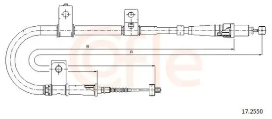 Seilzug, Feststellbremse hinten links COFLE 17.2550 Bild Seilzug, Feststellbremse hinten links COFLE 17.2550
