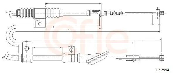 Seilzug, Feststellbremse hinten links COFLE 17.2554