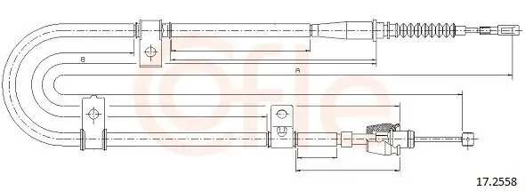 Seilzug, Feststellbremse hinten links COFLE 17.2558
