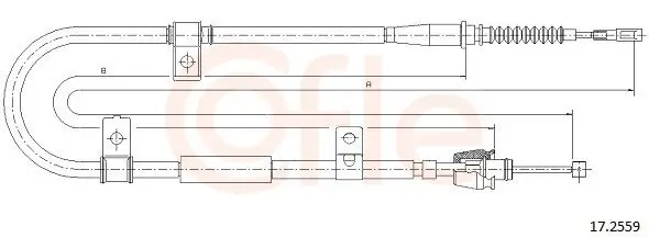 Seilzug, Feststellbremse hinten rechts COFLE 17.2559