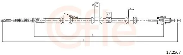 Seilzug, Feststellbremse hinten links COFLE 17.2567